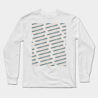 Congratulations pattern Long Sleeve T-Shirt